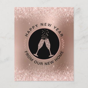 Budget Rose Gold New Year New Home Announcement