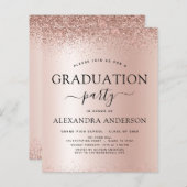 Budget Rose Gold Pink 2023 Graduation Glitter (Front/Back)
