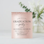 Budget Rose Gold Pink 2023 Graduation Glitter (Standing Front)