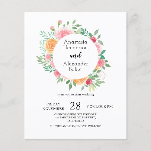 BudgetRoses _ Wedding Invitation Flyer