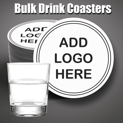 Budget Round Business Logo Coasters