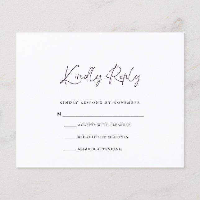 Budget RSVP Card Flyer (Front)