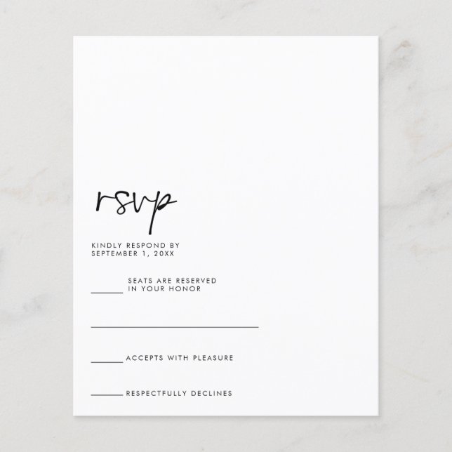 BUDGET RSVP Card Flyer (Front)