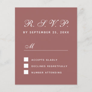 Budget RSVP Cinnamon Rose Wedding Response Card