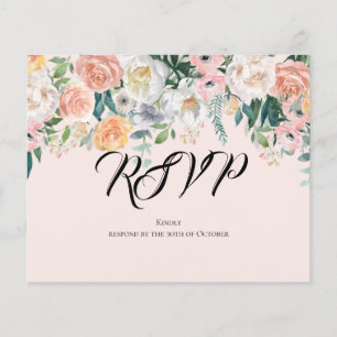 Budget RSVP/Floral/RSVP card. Flyer