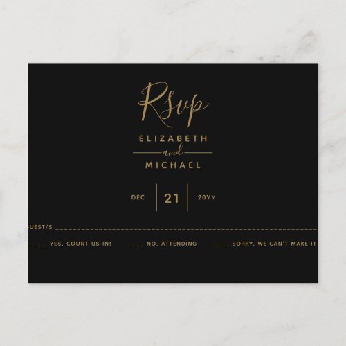 BUDGET RSVP  POSTCARD