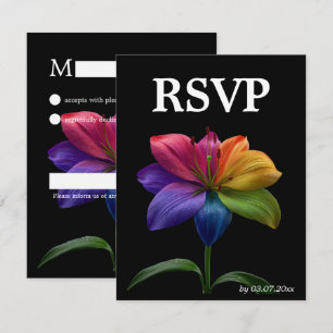 🌈 Budget RSVP Technicolor Love  Card