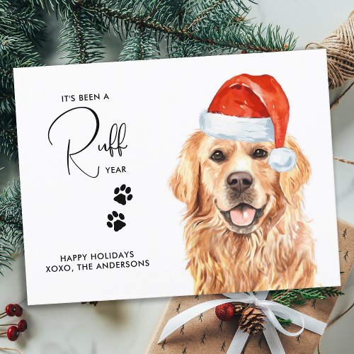 Budget Ruff Year in Review Dog Lover Holiday Card