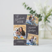 Budget Rustic 3 Photo Graduation Invitation (Standing Front)