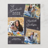 Budget Rustic 3 Photo Graduation Invitation (Front)
