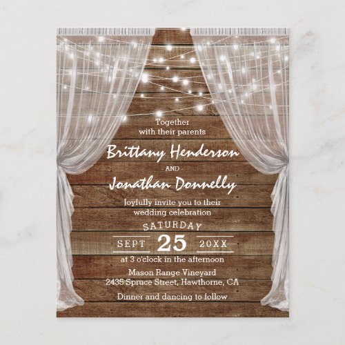 Budget Rustic Barn Wedding Invites