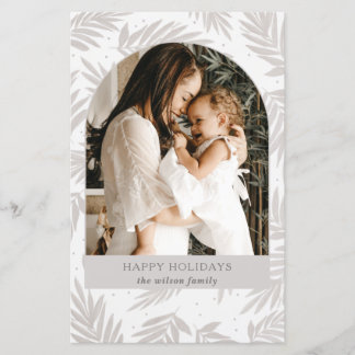 Budget Rustic Branches Arch Photo Holiday Card