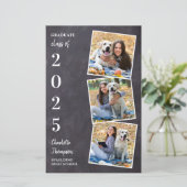 Budget Rustic Chalkboard Photo Collage Graduation (Standing Front)