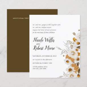 Budget Rustic Chamomile Mimosa floral Wedding