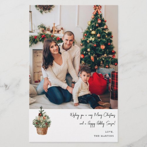 Budget Rustic Christmas Tree V Note Photo MED Flyer