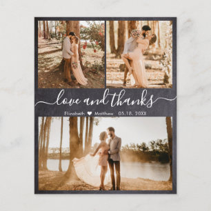 Budget Rustic Collage Wedding Thank You Paper