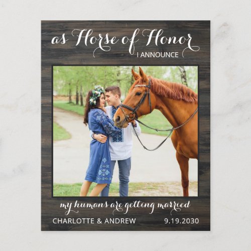 Budget Rustic Country Photo Horse Save The Date