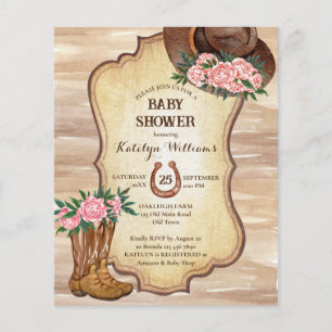 Budget Rustic cowboy boots felt hat peonies