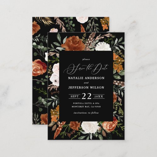 budget rustic elegant modern wedding save the date note card