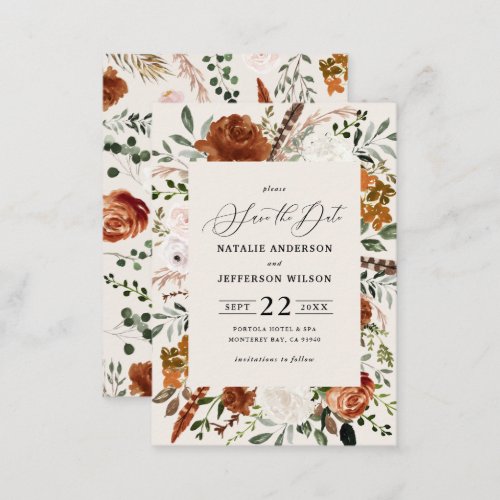 budget rustic elegant modern wedding save the date note card