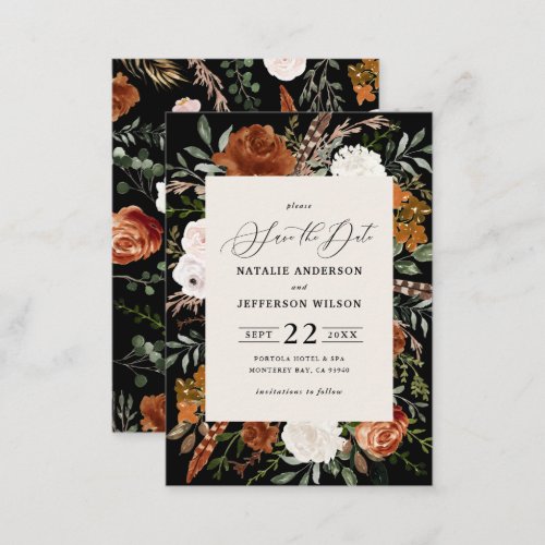 budget rustic elegant modern wedding save the date note card