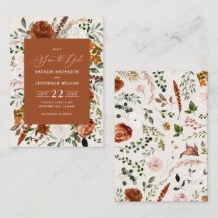 budget rustic elegant modern wedding save the date note card