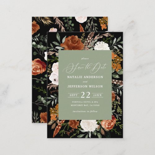 budget rustic elegant modern wedding save the date note card