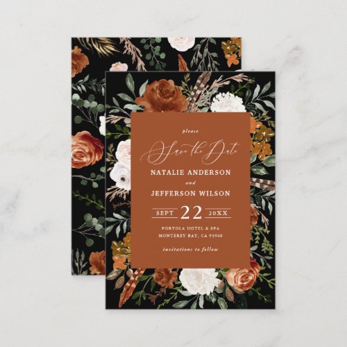 budget rustic elegant modern wedding save the date note card