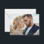 budget Rustic elegant wedding thank you botanical Note Card<br><div class="desc">budget Script elegant wedding photo thank you card. Part of a modern collection.
blank on reverse</div>