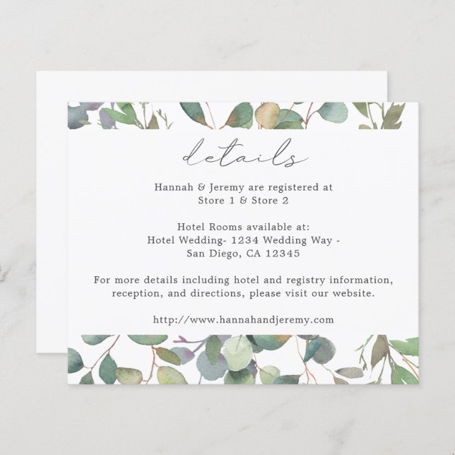 Budget Rustic Eucalyptus Details (Front/Back)