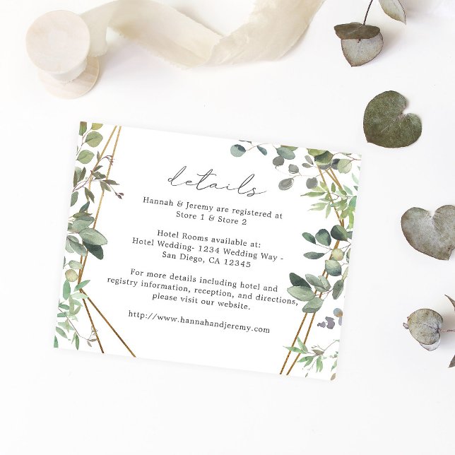 Budget Rustic Eucalyptus & Gold Details Flyer (Creator Uploaded)