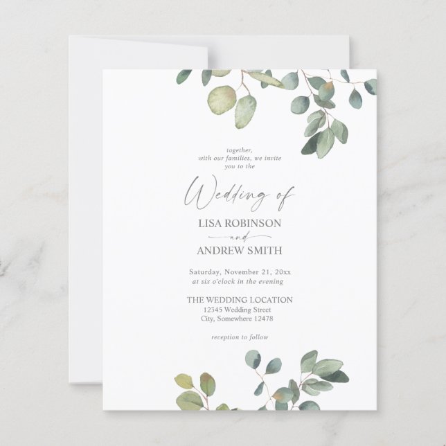 Budget Rustic Eucalyptus Greenery Duo Wedding (Front)