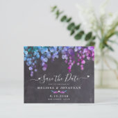Budget Rustic Eucalyptus Slate Save The Date Invit (Standing Front)