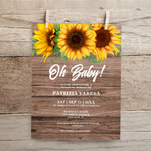 Budget Rustic Fall Oh Baby Sunflower Baby Shower