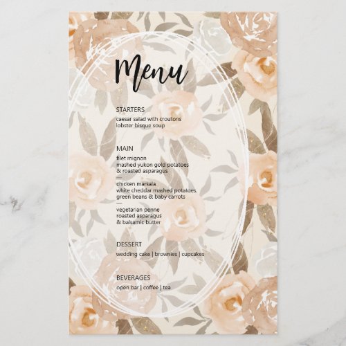 Budget Rustic Floral Wedding Flyer