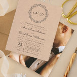 Budget Rustic Floral Wreath Wedding Photo<br><div class="desc">Budget Rustic Floral Wreath Wedding Photo Invitation. As part of the budget selection here on Zazzle, these invitations do not come with envelopes nor do they fit snugly in a standard-sized envelope. The closest size is A6 but there will be a gap of approximately half an inch. If you don't...</div>