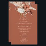 Budget Rustic Florals Terracotta Wedding Program<br><div class="desc">Budget Rustic Florals Terracotta Wedding Program Program.  A budget price 5.5 x 8.5" Beautiful florals in autumn colors decorate the top on each side in with a set script for Welcome. The rest of the text on both sides can be easily personalised.</div>