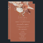 Budget Rustic Florals Terracotta Wedding Program<br><div class="desc">Budget Rustic Florals Terracotta Wedding Program Program.  A budget price 5.5 x 8.5" Beautiful florals in autumn colors decorate the top on each side in with a set script for Welcome. The rest of the text on both sides can be easily personalised.</div>