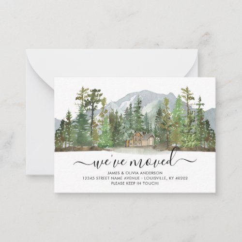 Budget Rustic Forest Weve Moved New Home Moving Note Card