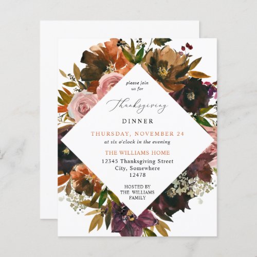 Budget Rustic Gold Fall Floral Thanksgiving