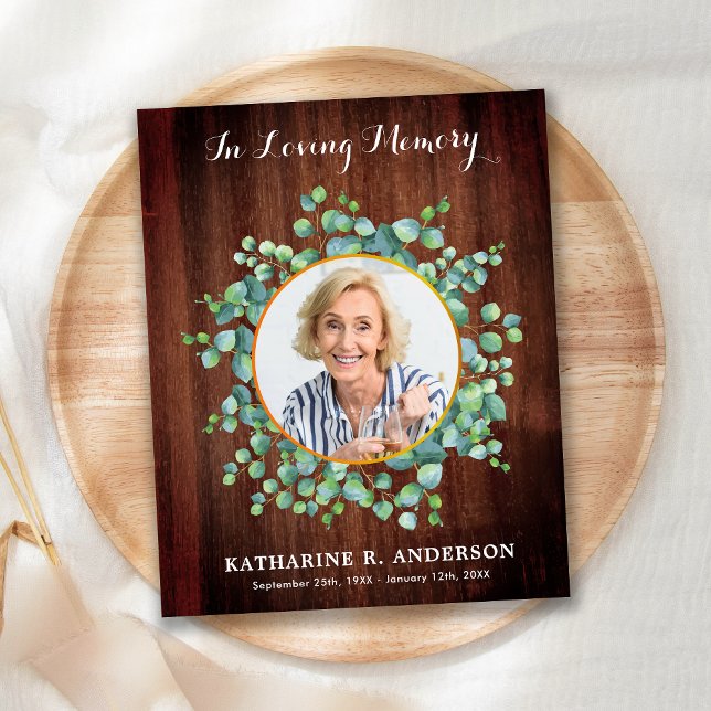 Budget Rustic Greenery Funeral Thank You Cards  (Creator Uploaded)