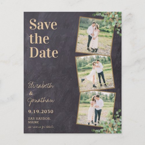 Budget Rustic Greenery Photo QR Code Save The Date