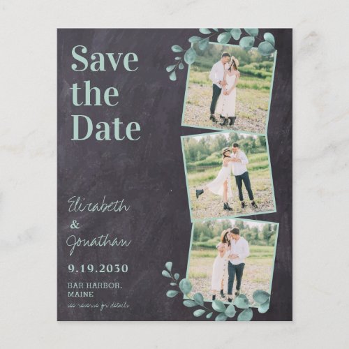 Budget Rustic Greenery QR Code Photo Save The Date