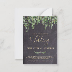 Budget Rustic Greenery QR Code Wedding Invitation