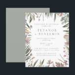 Budget Rustic Greenery Sage Stylish Wedding Invite<br><div class="desc">Budget Rustic Floral Watercolor Greenery Border Wedding Invitation</div>