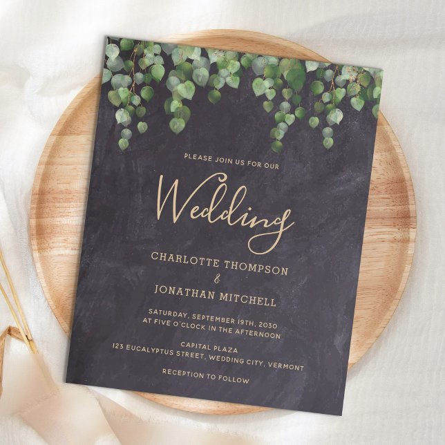 Budget Rustic Greenery Wedding Invitation (Creator Uploaded)