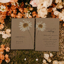 Budget Rustic Kraft Dried Sunflower Wedding