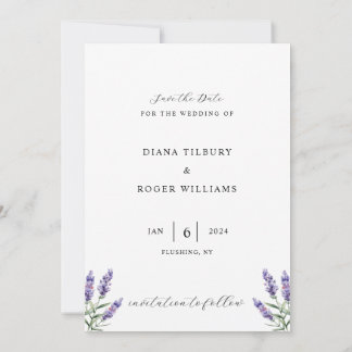 Budget Rustic Lavender Save The Date