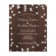 Budget rustic lights wood wedding invitation
