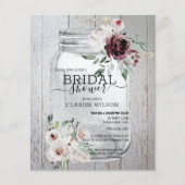 BUDGET Rustic Mason Jar Bridal Shower Invitation (Front)